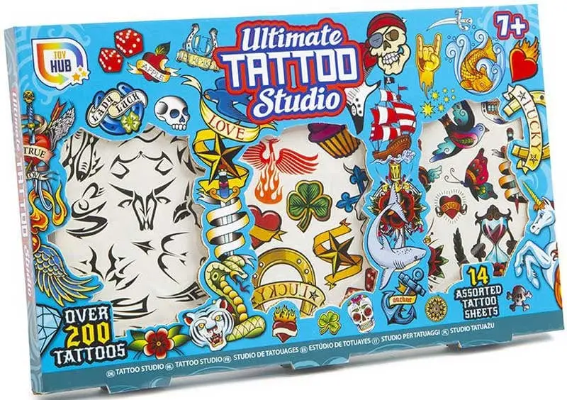 Tatuaggi Deluxe Boys, Maxi set Tattoo con più di 200 Stickers