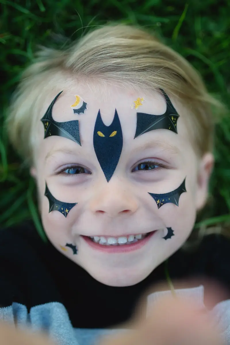 Tatuaggi Stickers Adesivi viso (Drago-Pipistrelli)