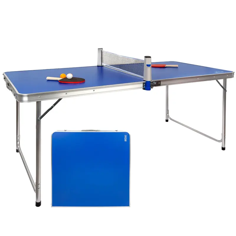 Tavolo da Ping Pong Portatile Completo di Accessori
