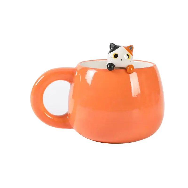 Tazza In Ceramica Gatto Orange Itotal I Total