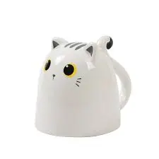 TAZZA IN CERAMICA UP & DOWN WHITE CAT