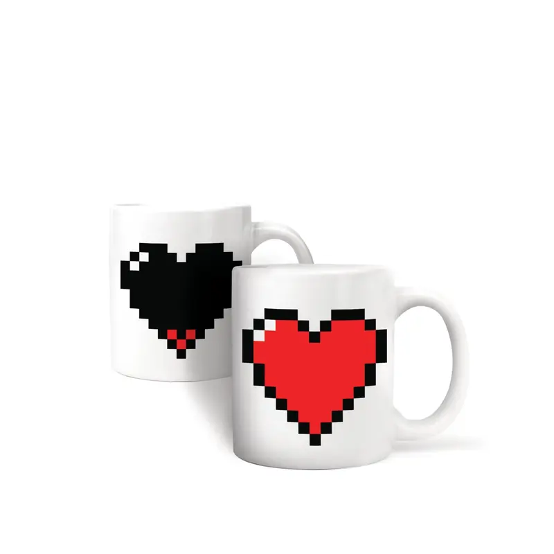 Tazza Pixel Heart Morph Mug Cuore Cambia Colore