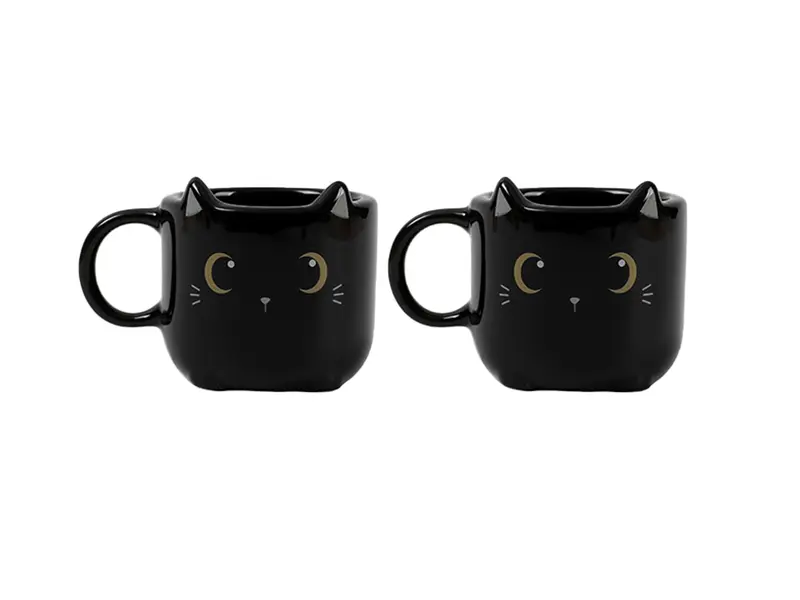 TAZZINA ESPRESSO BLACK CAT SET 2 PEZZI