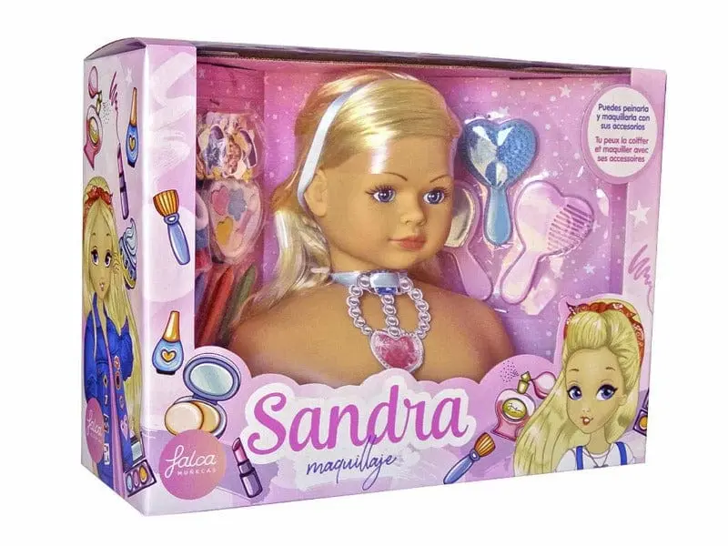 Testa Bambola da Pettinare e Truccare - Falca Toys