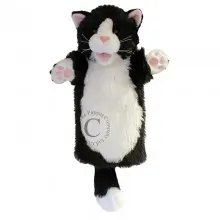 The Puppet Company Guanto Burattino Gatto Bianco e Nero