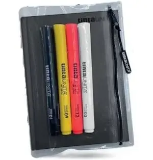 Tinta Unita Diario Agenda 2026/2027 Nero + 4 Marcatori Acrilici