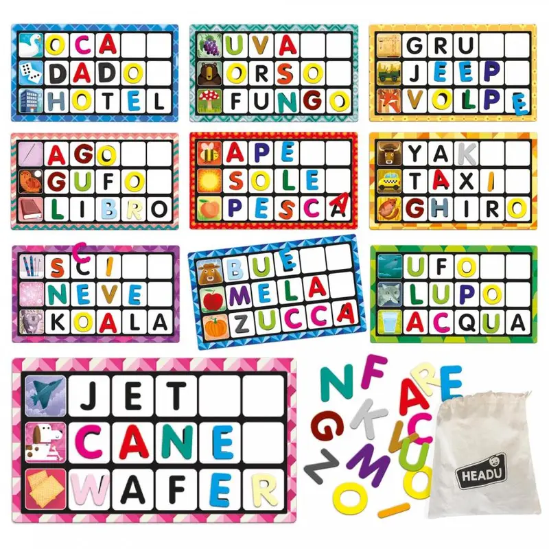 TOMBOLA TATTILE, LETTERE E PAROLE MONTESSORI