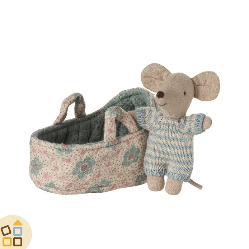 TOPO BABY NELLA CULLA, AZZURRO