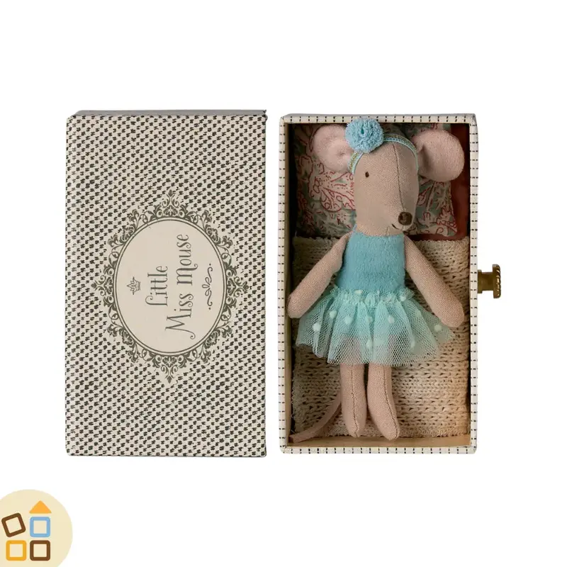 TOPO LITTLE SISTER BALLERINA NELLA SCATOLA, AZZURRO