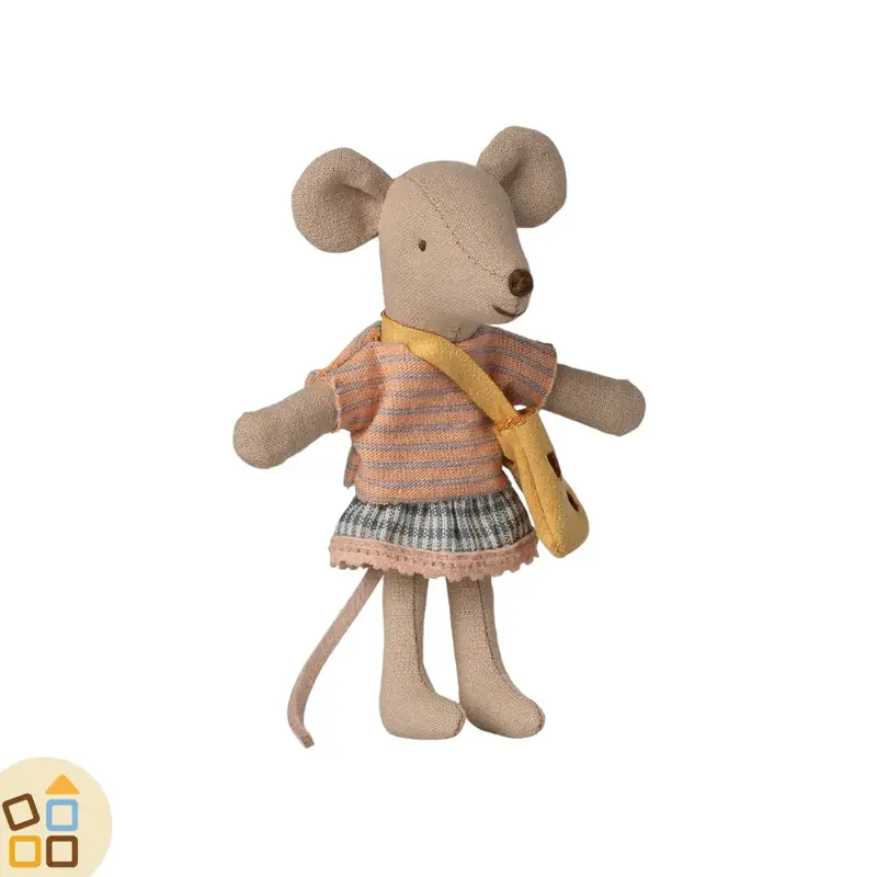 TOPO LITTLE SISTER, GONNA E BORSA FORMAGGIO