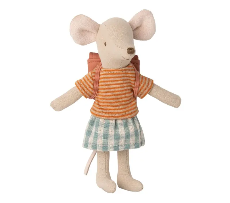 Topo Triciclo Sorella Maggiore con Borsa - Tricycle Mouse Big Sister with Bag