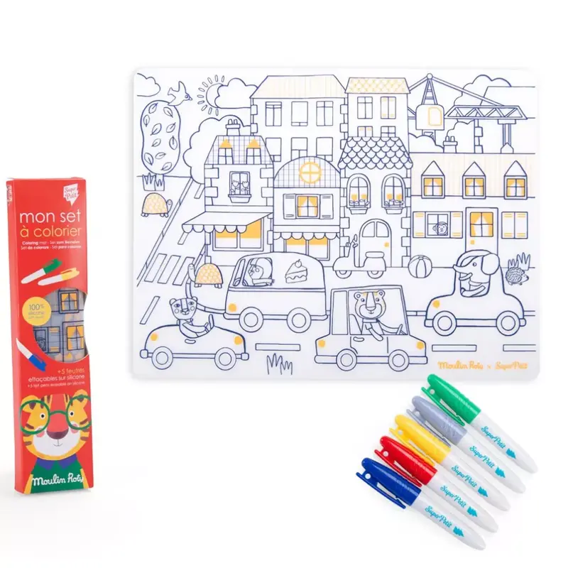 Tovaglietta da Colorare Moulin Roty Les Popipop