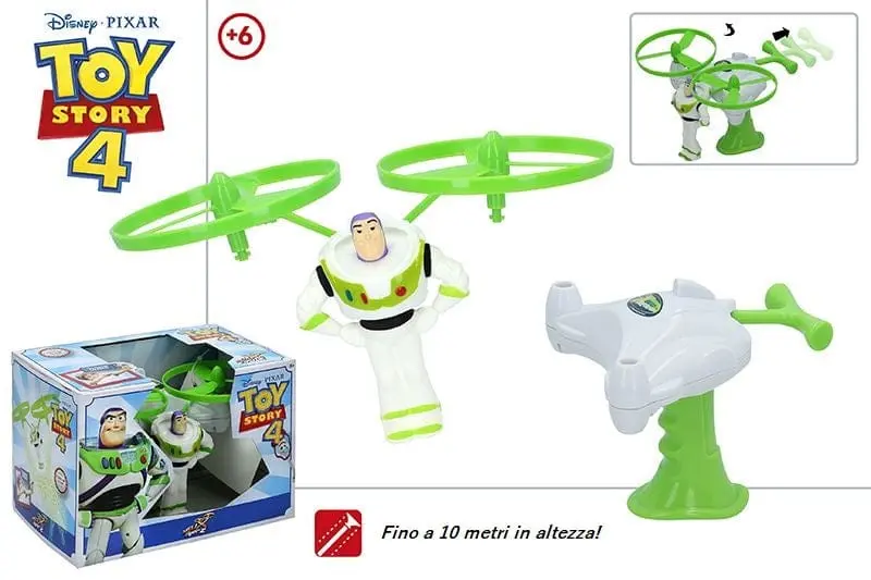 Toy Story 4 Buzz Lightyear Volante, Personaggi Giocattolo con Eliche rotanti