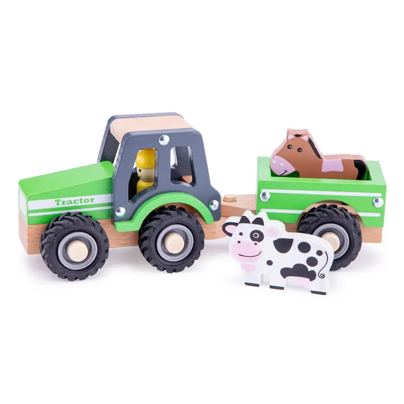 Trattore con Rimorchio e Animali - New Classic Toys - Art. 11941