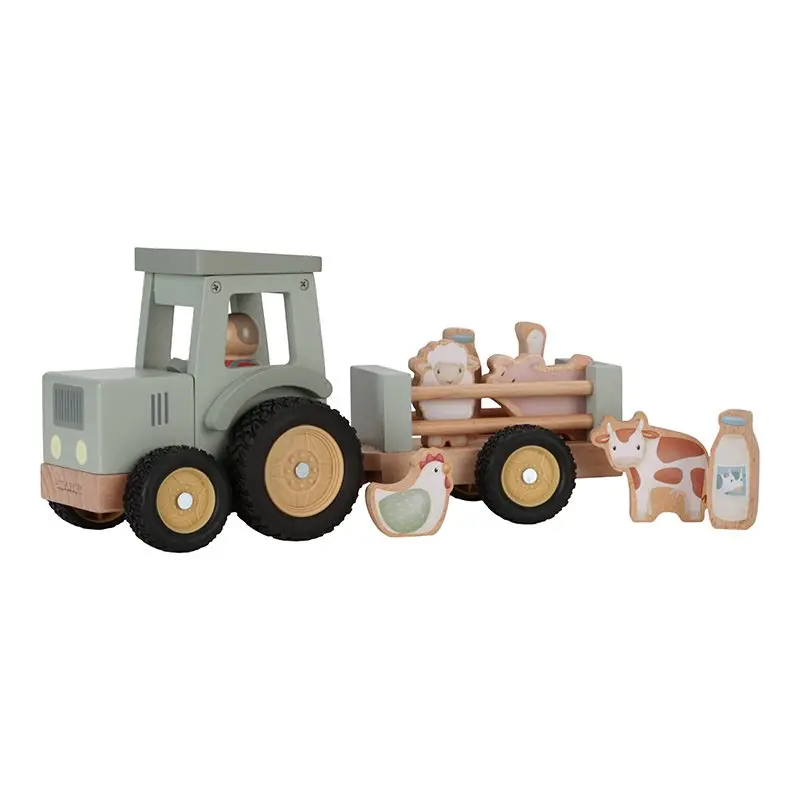 Trattore con Rimorchio in Legno Fattoria Little Farm - Tractor With Trailer (LD7149)