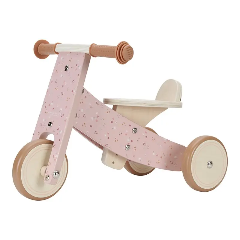 Triciclo in Legno Rosa Primi Passi | LD7123