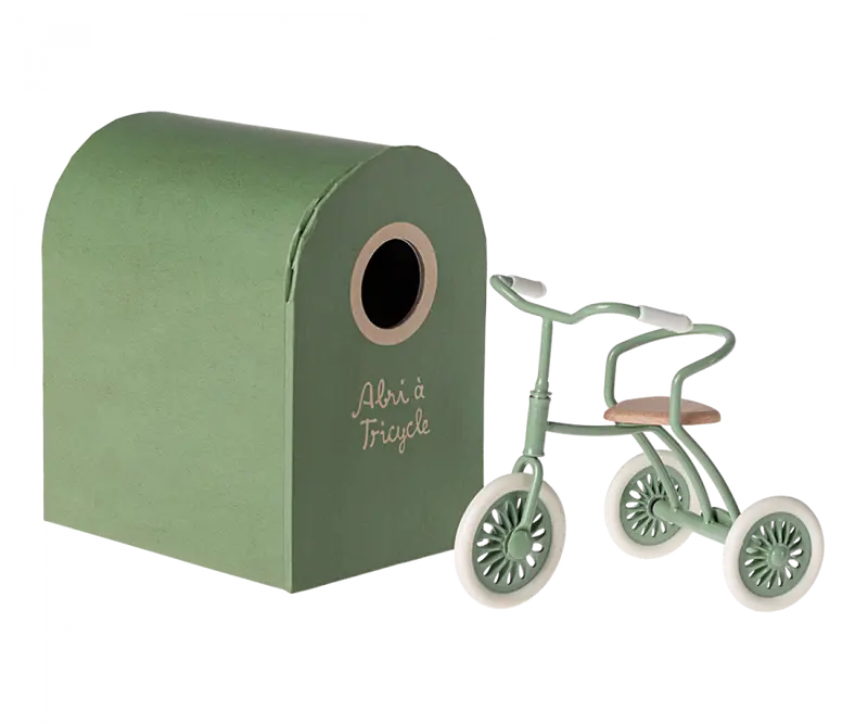 Triciclo per Topini con Rimessa Verde - Abri à Tricycle, Mouse - Green (11-4105-01)