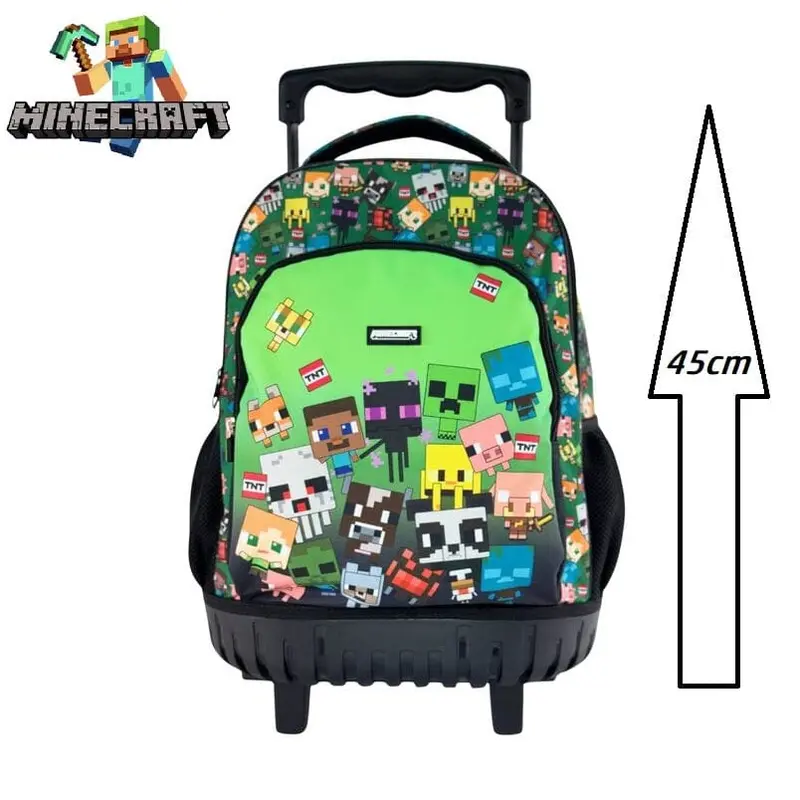 Trolley Minecraft Chibi da 45cm Scuola Elementare e Media