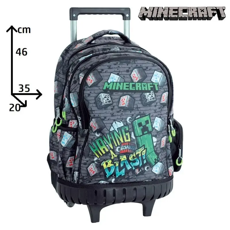 Trolley Minecraft da 46cm, Ideale per la Scuola Elementare e Media