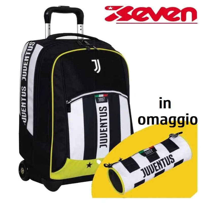 Trolley Scuola Juventus grande Zaino con ruote adatto ad Elementare e Media