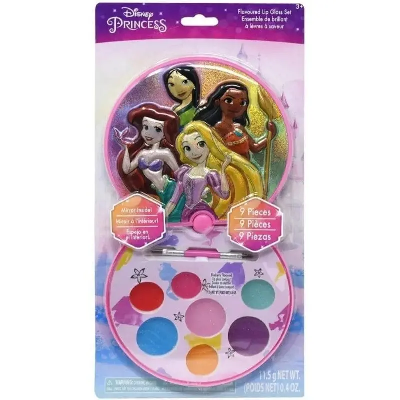 Trousse per Bambine Principesse Disney, Lip Balm e specchietto