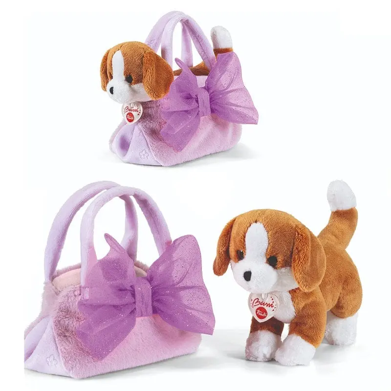 Trudi Peluche Cane in Borsetta Fashion Fiocco