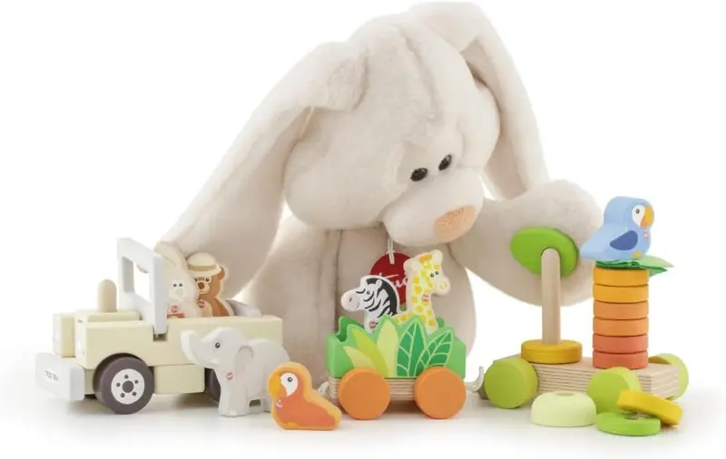 Trudi Safari Trenino in Legno per Bambini con Animali della Giungla - Sevi