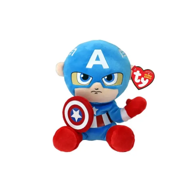 Ty peluche Capitan America Floppy 20 cm