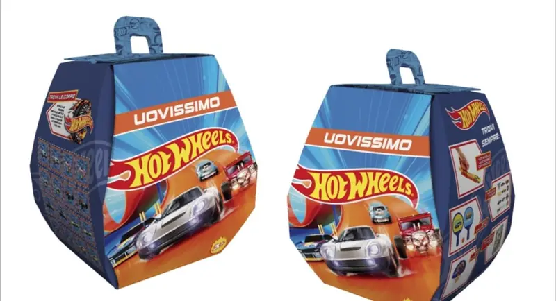 Uovissimo Hot Wheels con lanciatore e veicolo