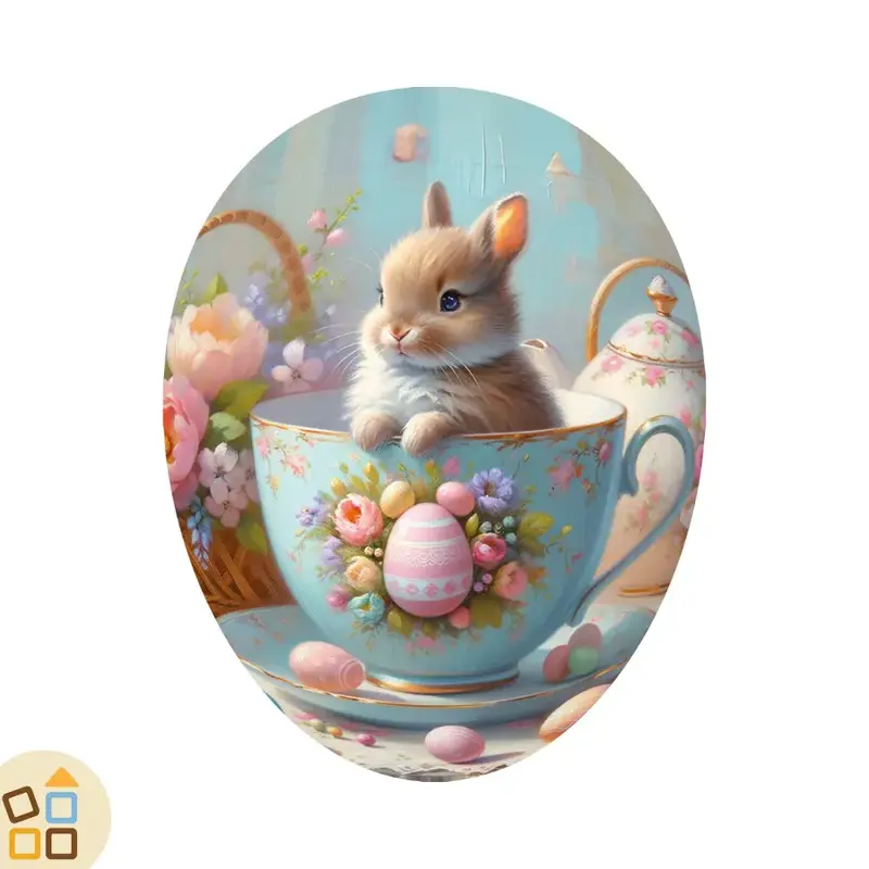 UOVO IN CARTONE 15 CM, BABY BUNNY