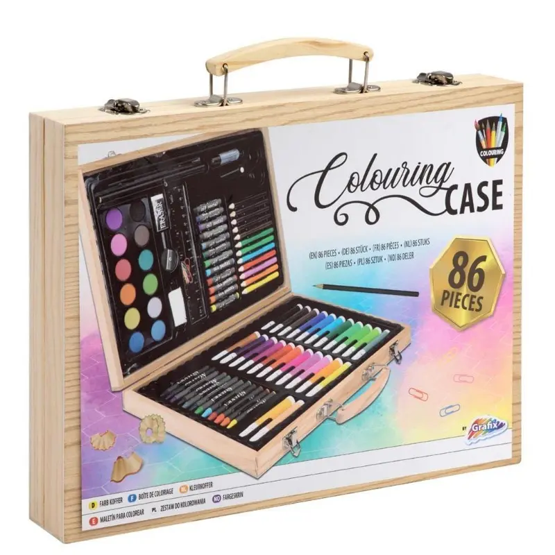 Valigetta Artistica in Legno 86 Pz