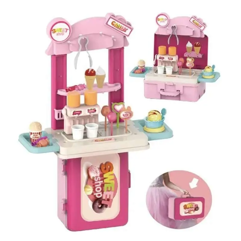 Valigetta Dolci e Gelati 3 in 1 con 19 Accessori, Playset Richiudibile
