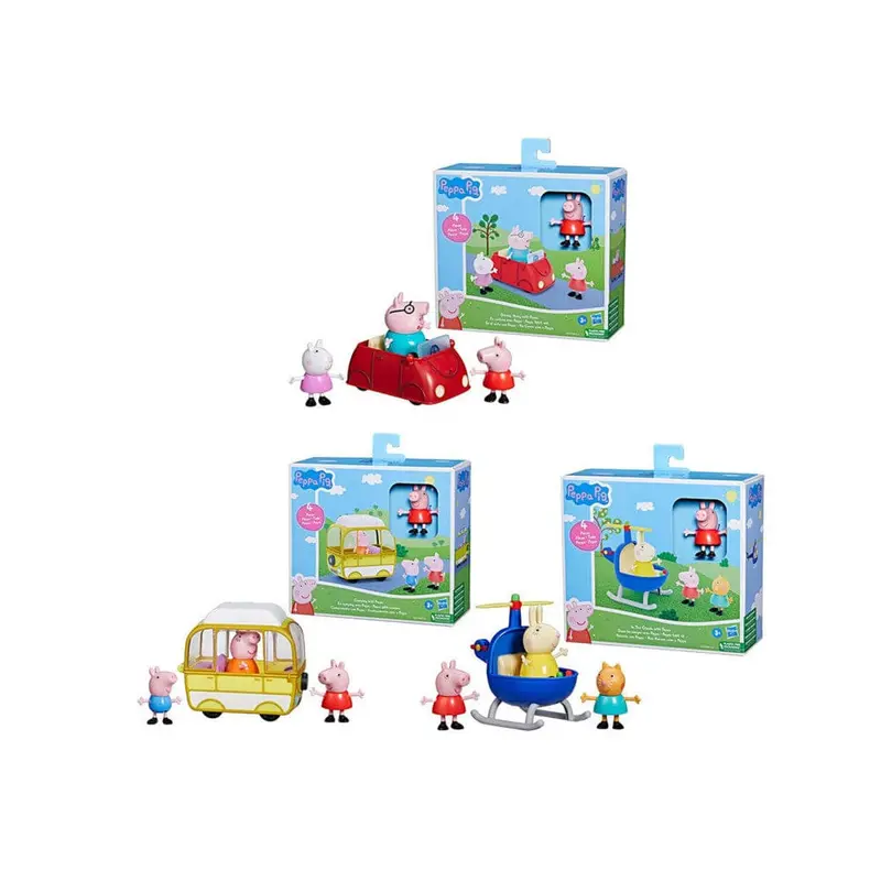Veicoli con 3 Personaggi Peppa Pig - Hasbro