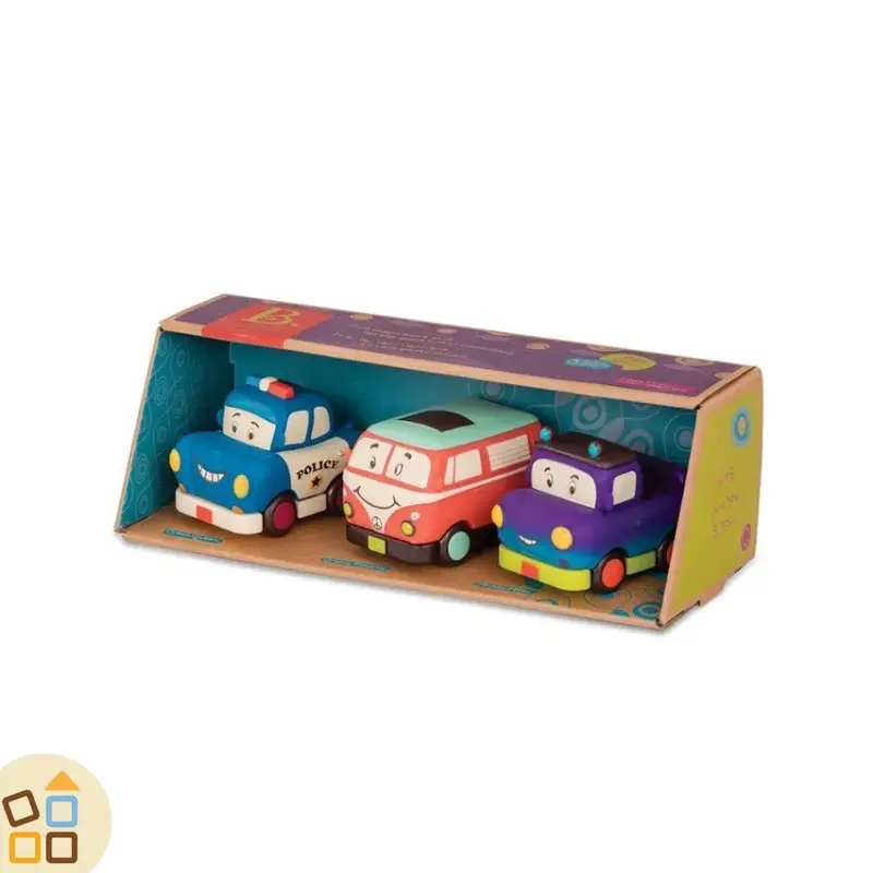 VEICOLI CON RETROCARICA, SET 3 PZ (FURGONE, VAN, POLIZIA)