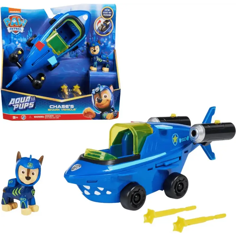 Veicolo trasformabile di Chase Paw Patrol Aqua Pups