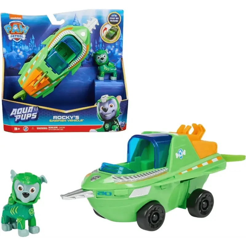 Veicolo trasformabile di Rocky Paw Patrol Aqua Pups