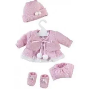 Vestito Per Bambole Rosa Con Cappellino