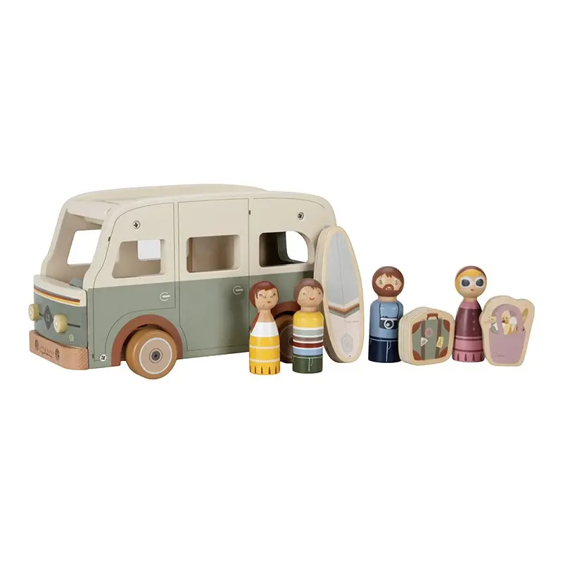 Vintage Campervan in legno con Personaggi (LD7125)