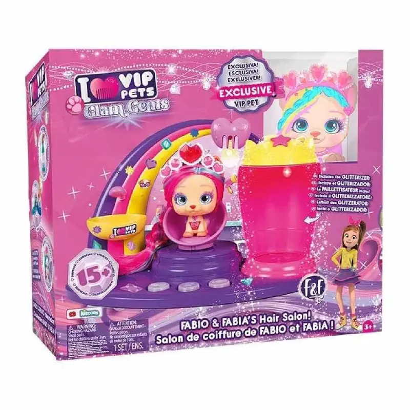 Vip Pets Glam Gems, Hair Salon Fabio & Fabia, Playset Salone Parrucchieri
