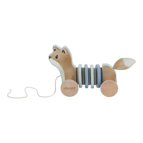 Volpe Trainabile in Legno Forest Friends - Pull Animal Fox Blue Forest Friends (LD7257)