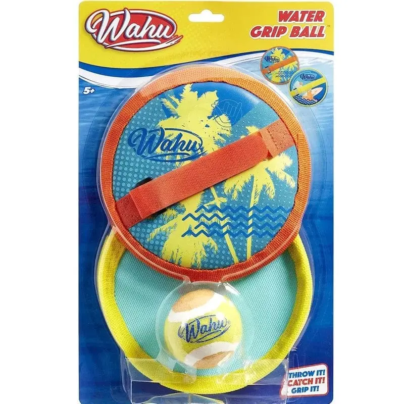 Wahu Water Grip Ball Gioco da Spiaggia con Racchette a Velcro