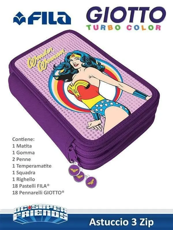 Wonder Woman Astuccio triplo 43pz Giotto