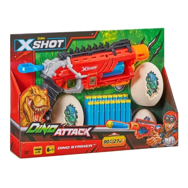 X Shot Dino Attack, Blaster con canna rotante e Bersagli