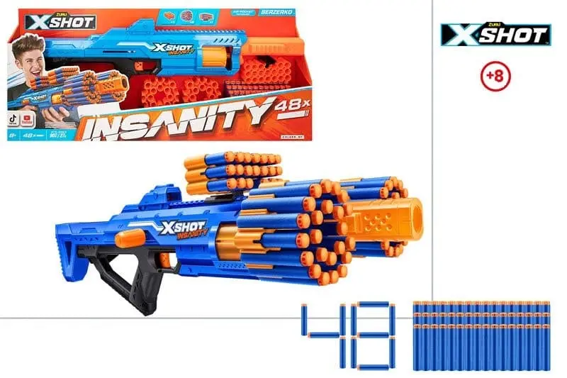 X-Shot Insanity Berzerko, Blaster con 48 Dardi