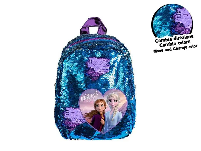 Zaino Asilo Frozen, Zainetto con paillettes cambia colore