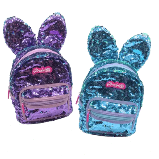 Zaino Girabrilla Coniglietto, Zainetto Bunny con Paillettes