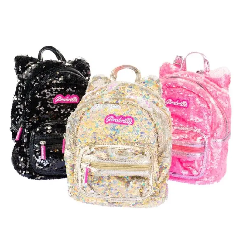 Zaino Girabrilla Gattino, Zainetto Kitty con Paillettes Reversibili