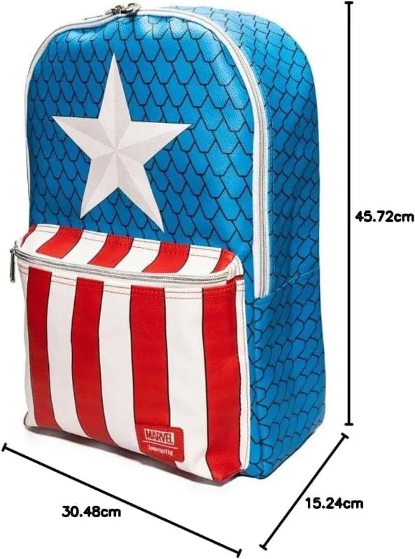 Zaino Scuola Captain America 45cm con Spilla - Loungefly