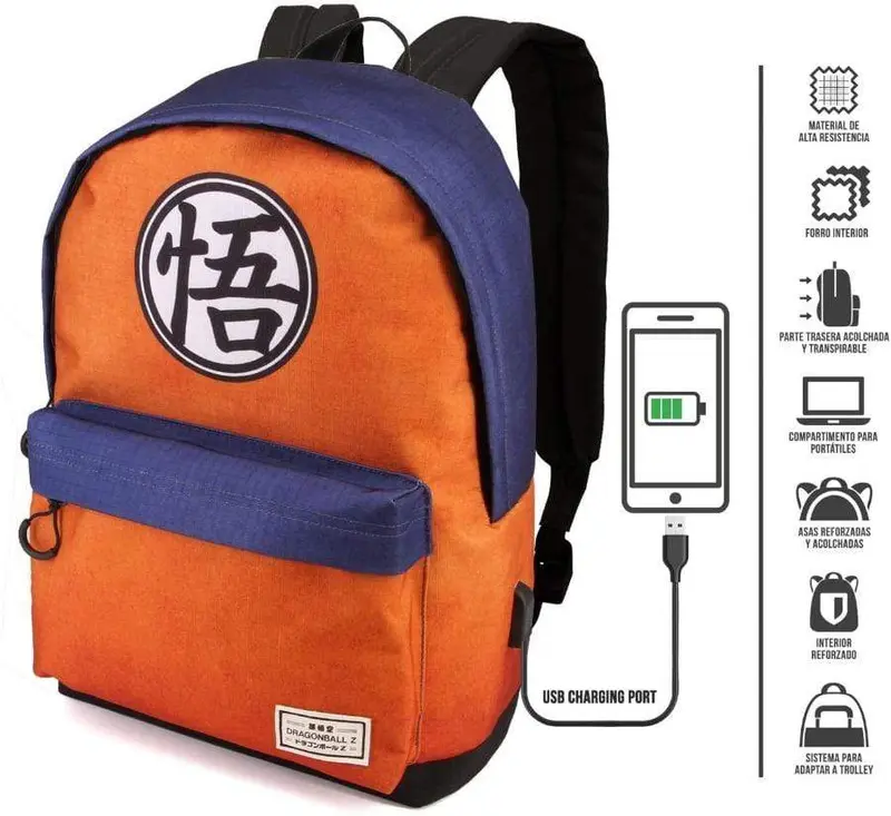 Zaino Scuola Dragon Ball Adattabile a trolley