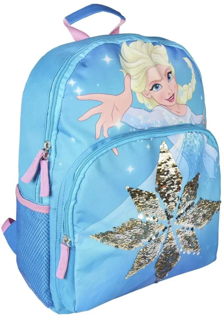 Zaino SCuola Frozen 40cm con Paillettes cambia colore